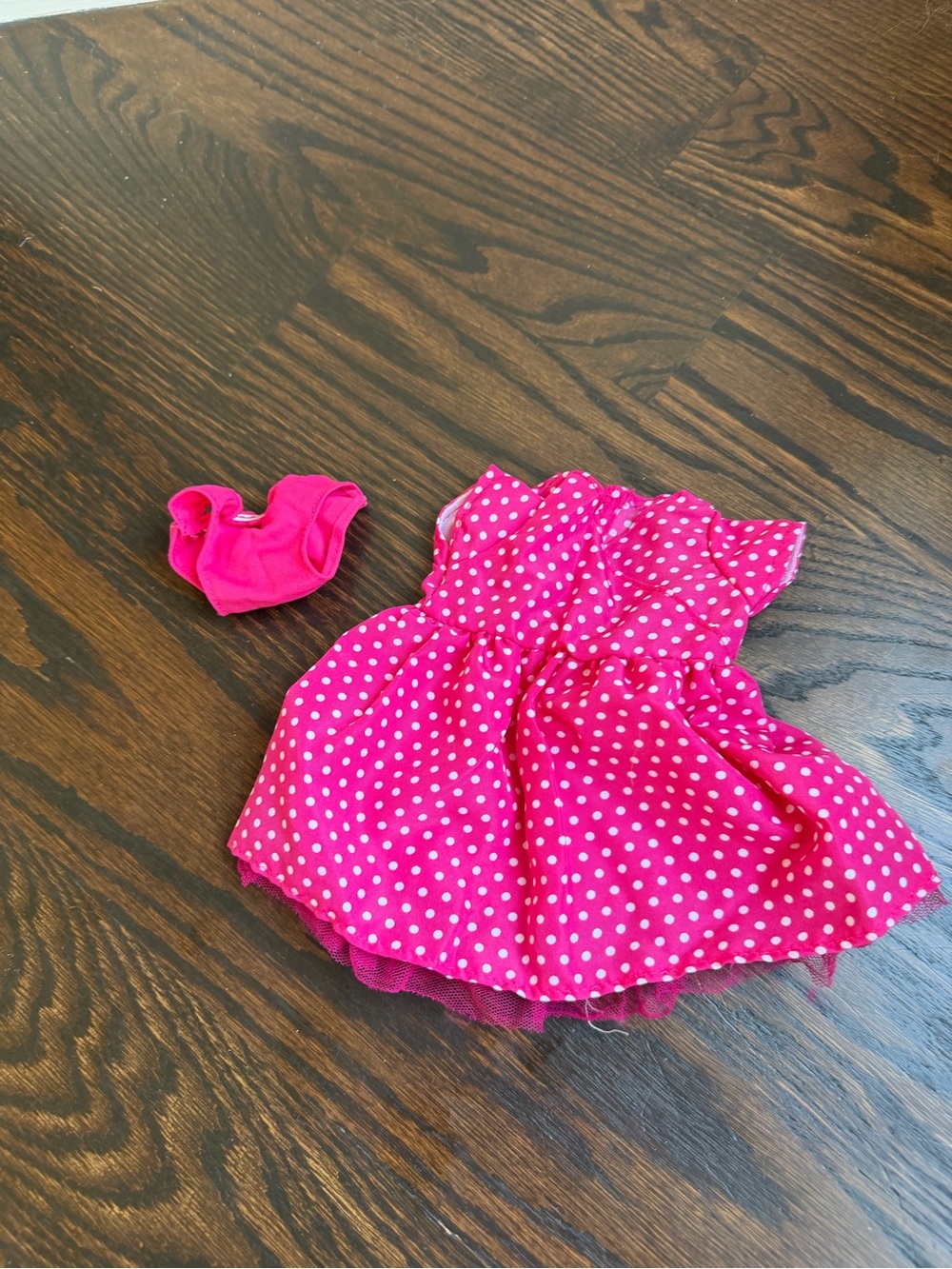 Our Generation Pink polka dot dress and pair of underwear for 18” dolls